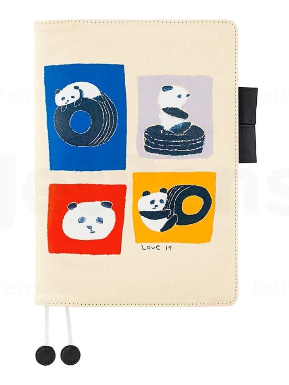 Hobonichi Techo Cover Only - A5 - Jin Kitamura: Love it (Panda)